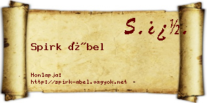 Spirk Ábel névjegykártya